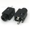 Conector de auriculares de 3,5 mm PJ-341-4P audio video con rosca pin de 180 grados conector de audio estéreo