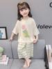 Pijamas de Verano para Niñas Algodón Puro Delgadas 2025 Nuevo Conjunto de Ropa para el Hogar para Niños Modal Bebé Niñita
