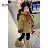 ¡Envía una bufanda! ¡Elfo del Bosque! Ropa Exterior de Lana Estilo Coreano Original para Bebés Niñas, Chaqueta Acolchada y Engrosada