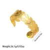 Bestseller transfronterizo europeo y americano: Pulsera de acero titanio con aceite de hoja, chapada en oro de 18K, moderna y versátil, disponible para venta al por mayor desde el fabricante