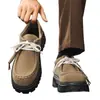 Zapatos de Vestir Transfronterizos Nuevos de Suela Gruesa para Hombre Zapatos de Trabajo Retro Versátiles con Cordones Zapatos Casuales Venta al por Mayor de Fábrica Zapatos para Hombre