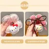 Elástico de Cabelo Infantil Gatinho Kt Scrunchie Xadrez Retrô para Coque de Meninas Corda de Cabelo para Bebê Elástico de Alta Elasticidade Feito Sob Medida