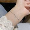 Pulsera versátil de lujo ligero de alta gama de acero de titanio para mujer, temperamento, no se decolora, pulsera de cuerda de moda, cadena brazalete, joyería de acero inoxidable