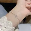Pulseira de Aço Titânio de Alta Qualidade, Luxo Leve e Versátil para Mulheres, Não Desbota, Corrente de Pulseira da Moda, Joia de Mão em Aço Inoxidável