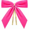 Colgante de lazo de terciopelo rojo, lazo navideño aterciopelado, caja de regalo de árbol de Navidad, fabricante de decoración floral navideña