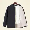 Abrigo de Lana de Camello y Algodón para Hombres de Mediana Edad y Mayores, Ropa de Invierno para Papá, Cuello Alto, Engrosado, Chaqueta de Algodón Cálida para Personas Mayores, Tallas Grandes, Ropa de Algodón para Abuelo