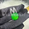 Collar Versátil Estilo Chino Colgante Pequeño de Calabaza Incrustada Calcedonia Verde Hielo Chapado en Plata Agata Rosa Joyería