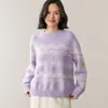 Estilo Relaxado Outono e Inverno Novo Suéter de Caxemira Feminino Gola Redonda Solto Espessado Tricotado Camada Base Suéter Pulôver Cardigan