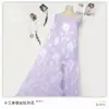 Atacado prata de seda treze poliéster ameixa jacquard tecido chiffon peônia flor corte luz vestido de tecido feminino
