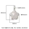Colgante de flor de perla finamente elaborado en plata de ley s925 con baño galvánico, pequeño accesorio de flor de 6 mm para pulsera y collar de perlas DIY