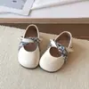 Zapatos Mary Jane de Ballet Francés para Bebé 2026 Primavera/Verano Nuevos Zapatos de Cordones con Lazo para Niña Boca Baja Zapatos Pequeños de Cuero