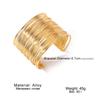 Moda Europeia e Americana Exagerado Multi-camadas Metal Fosco Pulseira Aberta 6.5CM Pulseira para Meninas Pulseira de Liga de Alta Qualidade