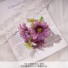 3 Pequenas Cabeças de Flores Margaridas, Flores Artificiais Simuladas, Grampos de Cabelo Feitos à Mão, Acessórios de Cabelo Guirlanda DIY, Corsages de Casamento, Adereços para Fotografia Atacado