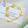 Pulseira Estrelada Borboleta Ouro Brilhante 24K para Mulheres, Pulseira Borboleta Simples e Versátil Atacado da Loja de Ouro Zhonglian