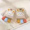 Luvas Quentes de Frango Desenho Animado para Bebê Outono e Inverno À Prova de Frio Espessadas Fofas Meninos e Meninas Cinco Dedos Meio Dedo Tampa Flip