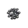 100/pacote contas acrílicas preto mais branco letra única furo de gota limpas contas soltas diy corrente de celular colar atacado