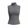 Nuevo Chaleco de Yoga de Secado Rápido 2026 para Mujer con Cremallera Frontal, Cuello Alto, Ajuste en la Cintura, Chaleco Superior Adelgazante para Pilates y Fitness