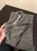 Calça de Lã Grossa com Laços de Perna Larga para Mulheres Outono e Inverno 2025 Elegante Despojada Reta de Lã Casual Grossa