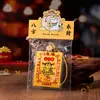 Tarjeta de Protección Amuleto de Gato Pegatina para Teléfono Móvil Tarjeta de Fortuna de Cinabrio Pintada a Mano para Riqueza y Bendiciones Tarjeta de Bendición para Mascotas Amuleto de Seguridad de Gatito de Cinabrio