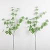 Hoja artificial de alta calidad Campana Japonesa hoja múltiple planta verde artificial hogar suave hoja de siete puntas manchada venta al por mayor