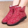 Sapatos de Algodão de Inverno Femininos com Forro de Lã, Espessados e Quentes para Mulheres de Meia-Idade e Idosas, Botas de Algodão da Mamãe, Botas de Neve da Vovó, Sapatos de Algodão Old Beijing