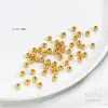 Retenção de cor forte contas douradas de areia contas redondas ouro real contas soltas pulseira diy com contas feitas à mão contas espaçadoras material para joias acessórios