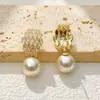 Brincos Pendentes de Pérola de Alta Qualidade Moda Versátil Simples Acessórios de Luxo Leve Brincos para o Dia a Dia para Mulheres