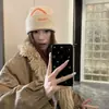 Gorro Frío para Montañismo de Mujer Nuevo Viaje Otoño/Invierno Escalada al Aire Libre Protección para Orejas Gorro Tejido Hace que la Cara se Vea Más Pequeña Gorro de Lana para la Cabeza