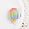 Accesorios DIY de Resina Dibujos Animados Brillo Arcoíris Juguetes de Comida Pegamento Cremoso Pegatinas para Fundas de Teléfono Pegatinas para Refrigerador Materiales para Hebillas de Zapatos