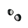 Pendientes Europeos y Americanos de Nueva Moda con Esmalte Negro Goteo de Aceite y Aguja de Plata Collar Largo de Cadena de Lana de Color Contrastante de Alta Calidad para Mujer