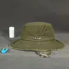 En stock Algodón Puro Lavado Sombrero de Pescador con Volantes Hyun-a Sombrero de Cubo para Mujer para Compras y Viajes Sombrero de Sol Personalizado de Moda