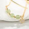 Pulsera de jade Hetian de amor Pulsera de doble capa de oro de 14K de alta calidad y lujo ligero para mujer 2022