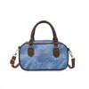 Boston Retro Grande Capacidade Outono 2026 Nova Moda Bolsa Feminina Textura Simples Bolsa de Ombro Bolsa de Mão Bolsa Transversal
