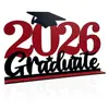 Enfeites de Madeira para a Temporada de Formatura de 2026, Adereços de Foto para Festa Estilo Chapéu de Formatura, Presentes de Decoração para Mesa