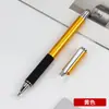 Ventosa de cabeza de tela conductora bolígrafo táctil transfronterizo pintado a mano lector de puntos de juego lápiz óptico transparente metal doble propósito bolígrafo capacitivo