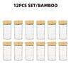 Garrafa de Temperos Amazon Transfronteiriça com Tampa de Bambu 120ml Garrafa de Especiarias Pote de Temperos de Vidro Embalagem Estilo Nórdico