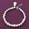 Pulseira de Contas de Transferência em Prata Esterlina Pulseira Feminina de Prata Esterlina 990 Estilo Coreano Saco da Sorte Contas Lisas Fosqueadas para Namorada