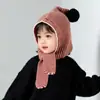 Gorro para Bebé Otoño e Invierno Gorro con Orejitas para Recién Nacido Algodón Puro Lindo Cálido Tejido de Felpa para Bebés Niños y Niñas
