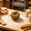 Mini Pan de Calabaza Panadería Tienda de Comida Miniatura Juguete Decoración Casa de Muñecas Adorno Llavero DIY Pasador de Pelo