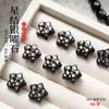Peça Semi-acabada Esculpida Estrela de Arco de Obsidiana Prateada Natural Fábrica de Acessórios Feitos à Mão Venda Direta Acessórios para Joias DIY