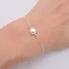 Comercio exterior europeo y americano, joyería transfronteriza, moda simple, pulsera de cadena de perlas de imitación, pulsera para dama