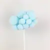 Decoração de bolo de aniversário Nuvem Branca arco-íris plug-in bola de pelo balão de ar quente lua Cartão de inserção Nuvem Branca para vestir