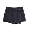 Exportação Transfronteiriça Roupas Femininas Primavera e Verão 2025 Europeu e Americano Jaqueta Jeans de Manga Curta + Conjunto de Calças Culotte Assimétricas para Mulheres M225290