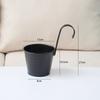 Balde de Ferro de Cor Média Pendurado Vaso de Flores Varanda Corrimão Pendurado Pote de Ferro Balde de Flores Gancho Destacável Vaso de Flores Pendurado