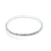 Pulsera Europea y Americana Sencilla de Diamantes Completos, Tobillera de 1 a 5 Filas, Accesorios para Fiesta de Cumpleaños Boda, Accesorios de Boda