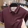 Nueva colección de verano: Polo de malla de algodón de seda helada transpirable con un cuello elegante, perfecto para uso casual, y una camiseta versátil que ofrece una sensación fresca y cómoda.