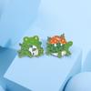 Broches de Metal Criativos de Desenho Animado de Plantas, Florais, Animais, Presentes Divertidos e Fofos para Estudantes Masculinos e Femininos, Acessórios de Capivara