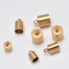 10/paquete cubo de acero inoxidable accesorios para joyería DIY pulsera collar cuerda tapa cuerda de cuero hebilla de cadena hebilla de código hebilla de borla