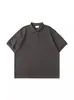 Camisa Polo Retro Japonesa com Bolso de Botão Manga Curta Masculina Verão Nova Solta Nicho Básica