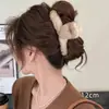 Presilha de garra doce oversized estilo coreano 2026, de alta qualidade e requintada, presilha tubarão versátil para coques na nuca, acessório de cabelo